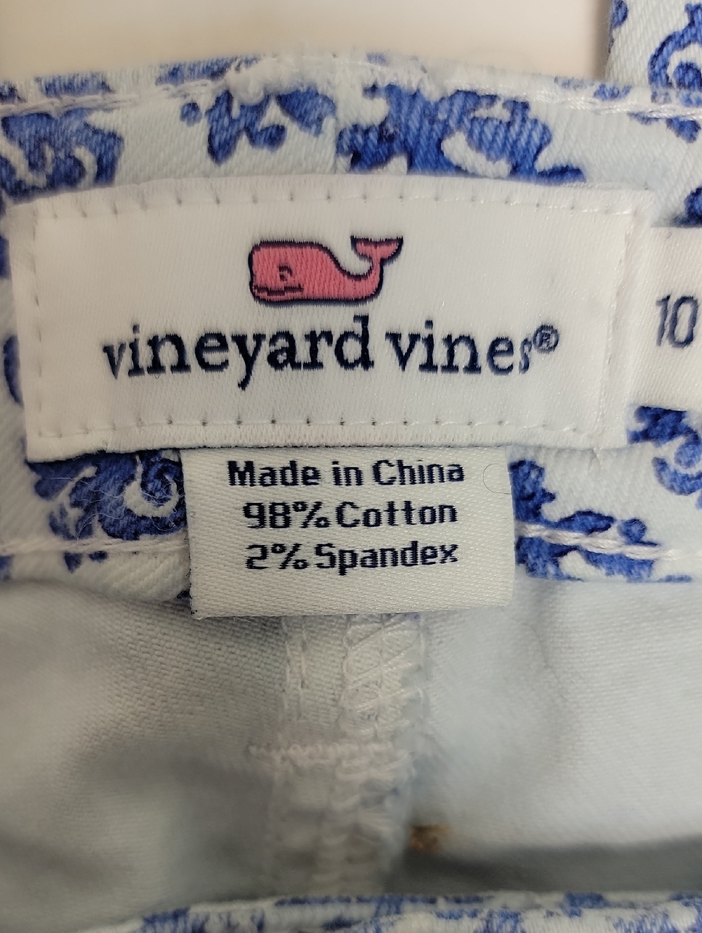 Vineyard Vines Gustavia Blue & White Printed Slim Leg Jeans - Picture 5 of 11